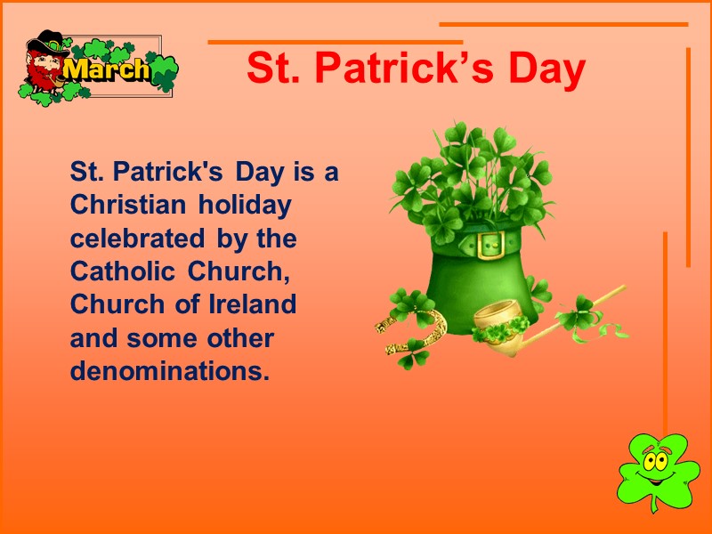 St. Patrick’s Day          St. Patrick's